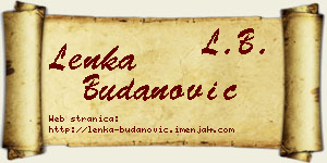 Lenka Budanović vizit kartica